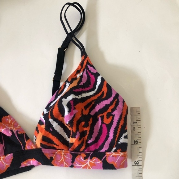 Diane Von Furstenberg x Target Geranium Leaf & Disco Zebra Dual Bralette Size XS - Picture 9 of 12